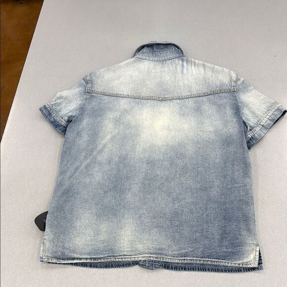 Denim Short Sleeve Shirt Saint Laurent Paris M - Picture 3 of 11